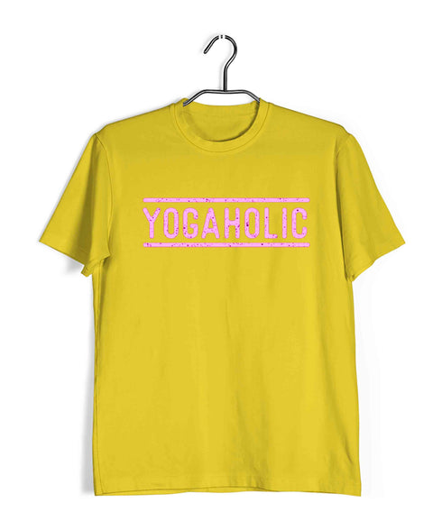 Sports Fitness Yoga Yogaholic Custom Printed Graphic Design T-Shirt for Women
