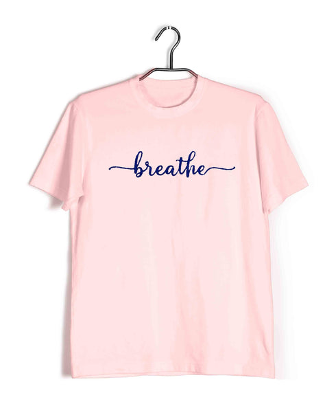 Yoga Breathe Sports Fitness Casual Graphic Printed T-Shirt for Men