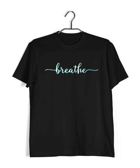 Yoga Breathe Sports Fitness Casual Graphic Printed T-Shirt for Men