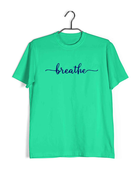 Yoga Breathe Sports Fitness Casual Graphic Printed T-Shirt for Men