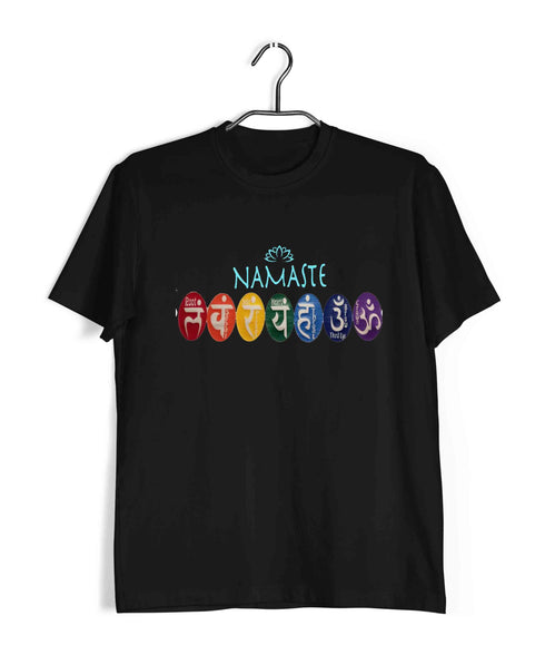 Yoga 7 Chakras Sports Fitness Casual Graphic Printed T-Shirt for Men