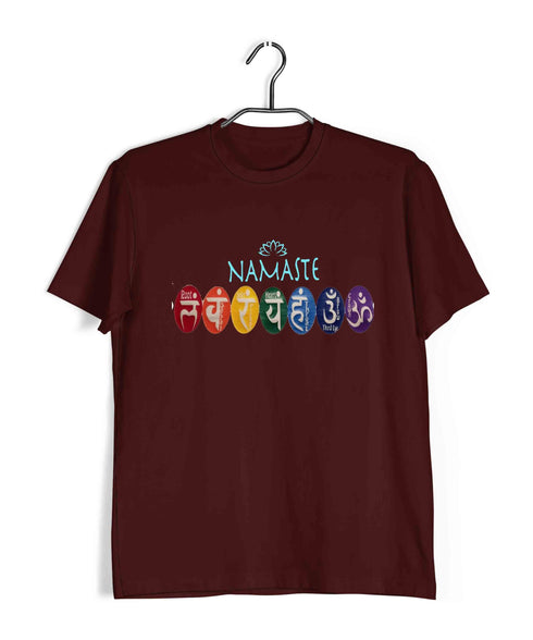 Yoga 7 Chakras Sports Fitness Casual Graphic Printed T-Shirt for Men