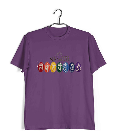 Yoga 7 Chakras Sports Fitness Casual Graphic Printed T-Shirt for Men