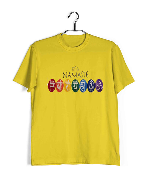 Yoga 7 Chakras Sports Fitness Casual Graphic Printed T-Shirt for Men