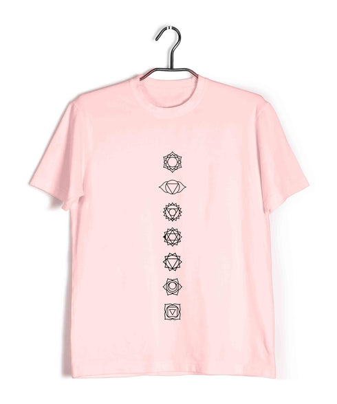 Yoga 7 Chakras Minimal Sports Fitness Casual Graphic Printed T-Shirt for Men