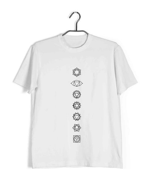 Sports Fitness Yoga 7 Chakras Minimal Custom Printed Graphic Design T-Shirt for Women