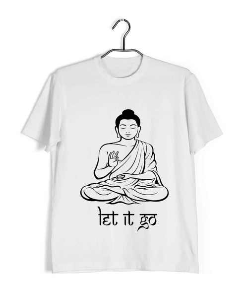 Yoga Let It Go Sports Fitness Casual Graphic Printed T-Shirt for Men