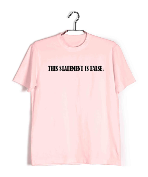 Computer Science Coder Liar's ParadoxThis statement is false Engineering Paradox Casual Graphic Printed T-Shirt for Men