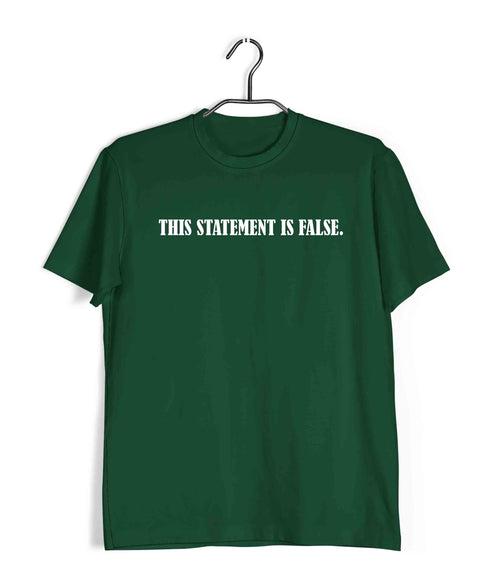 Computer Science Coder Liar's ParadoxThis statement is false Engineering Paradox Casual Graphic Printed T-Shirt for Men