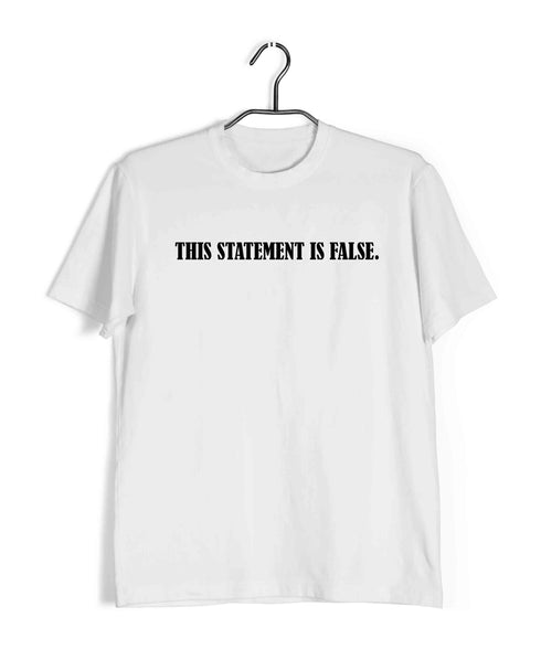 Computer Science Coder Liar's ParadoxThis statement is false Engineering Paradox Casual Graphic Printed T-Shirt for Men