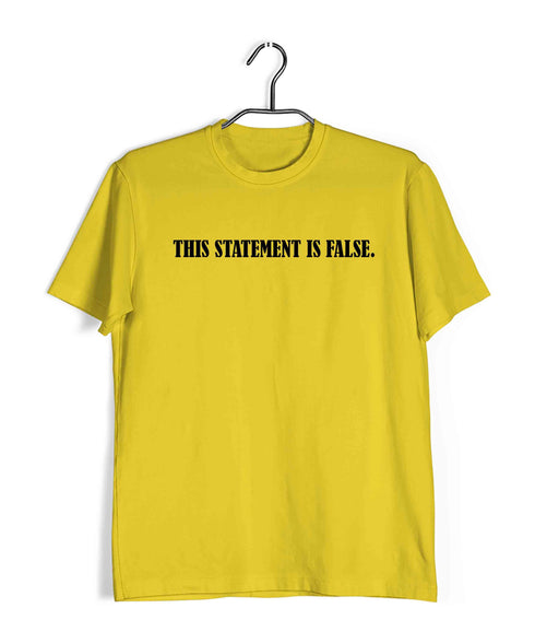 Computer Science Coder Liar's ParadoxThis statement is false Engineering Paradox Casual Graphic Printed T-Shirt for Men
