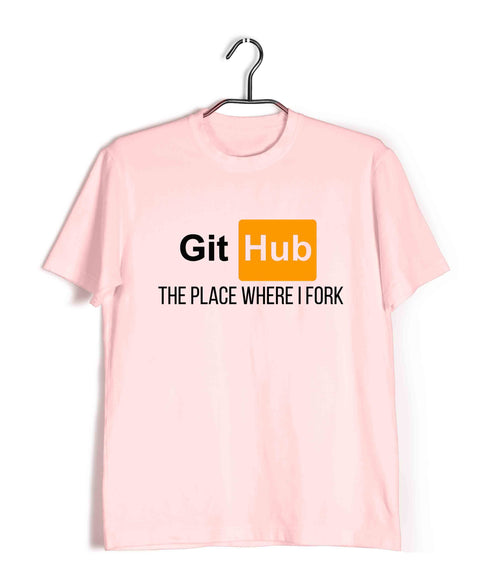 Computer Science Coder Github - The place where I fork Engineering Casual Graphic Printed T-Shirt for Men