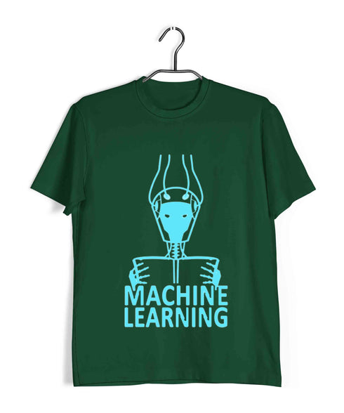 Computer Science Machine is Learning Engineering Casual Graphic Printed T-Shirt for Men