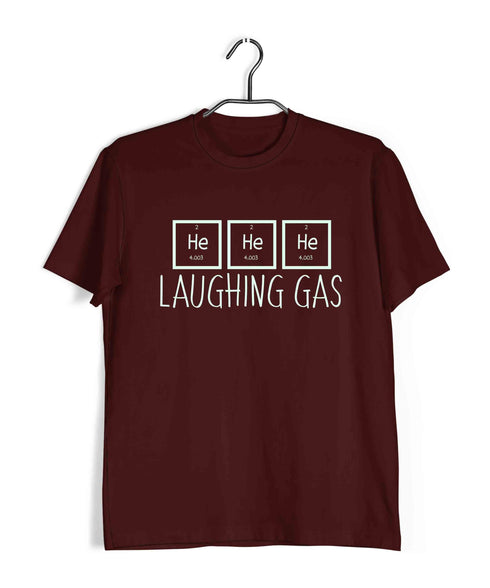 Chemistry Laughing Gas Hehehe Science Nerd Casual Graphic Printed T-Shirt for Men