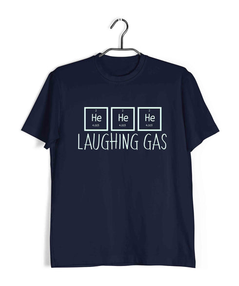 Chemistry Laughing Gas Hehehe Science Nerd Casual Graphic Printed T-Shirt for Men