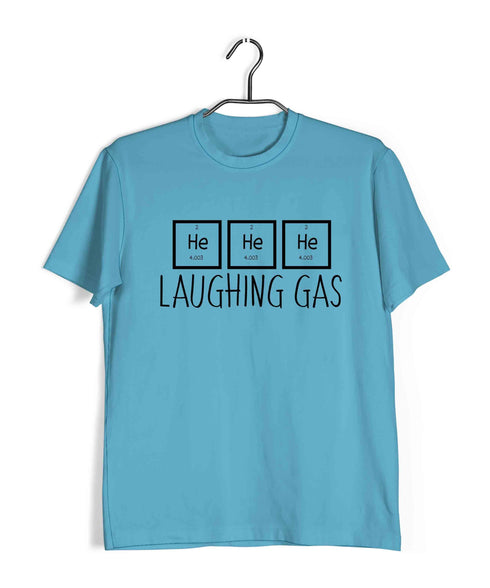 Chemistry Laughing Gas Hehehe Science Nerd Casual Graphic Printed T-Shirt for Men