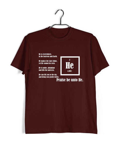 Chemistry Sarcastic Praise Helium Science Nerd Casual Graphic Printed T-Shirt for Men