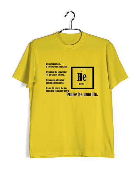 Chemistry Sarcastic Praise Helium Science Nerd Casual Graphic Printed T-Shirt for Men