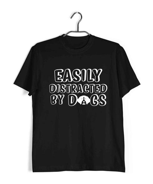 Aaramkhor Specials Dogs Easily Distracted By Dogs Custom Printed Graphic Design T-Shirt for Women