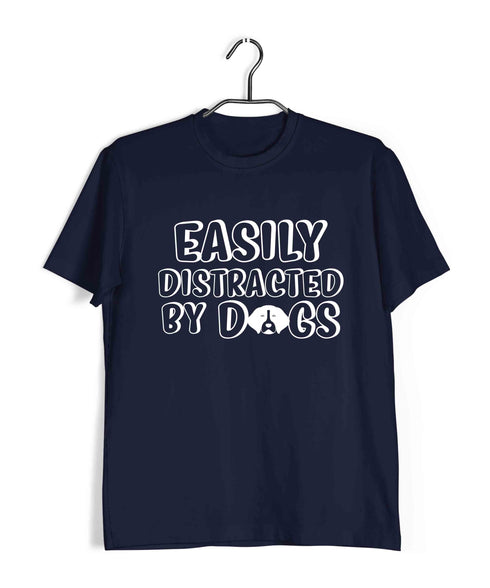 Aaramkhor Specials Dogs Easily Distracted By Dogs Custom Printed Graphic Design T-Shirt for Women