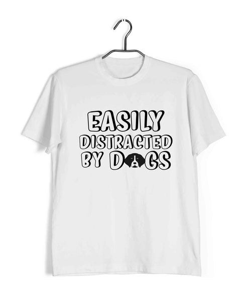 Aaramkhor Specials Dogs Easily Distracted By Dogs Custom Printed Graphic Design T-Shirt for Women