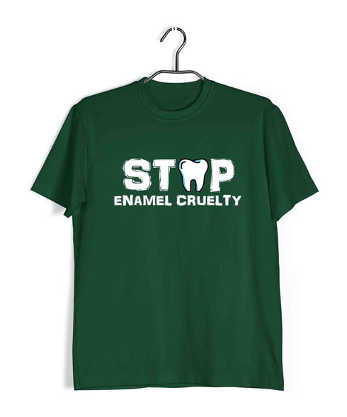 Dentist Medicine Dentist Stop Enamel Cruelty Custom Printed Graphic Design T-Shirt for Men