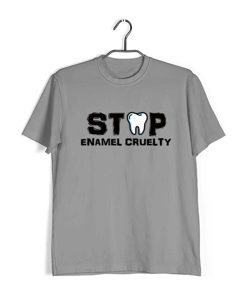Dentist Medicine Dentist Stop Enamel Cruelty Custom Printed Graphic Design T-Shirt for Men