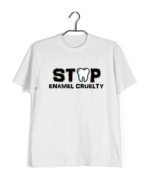 Dentist Medicine Dentist Stop Enamel Cruelty Custom Printed Graphic Design T-Shirt for Men