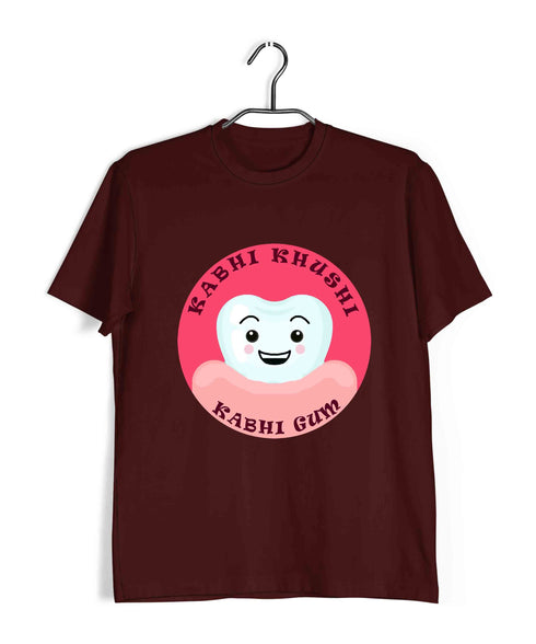 Dentist Medicine Dentist Kabhi Khushi Kabhi Ghum Custom Printed Graphic Design T-Shirt for Men