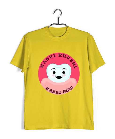 Dentist Medicine Dentist Kabhi Khushi Kabhi Ghum Custom Printed Graphic Design T-Shirt for Men