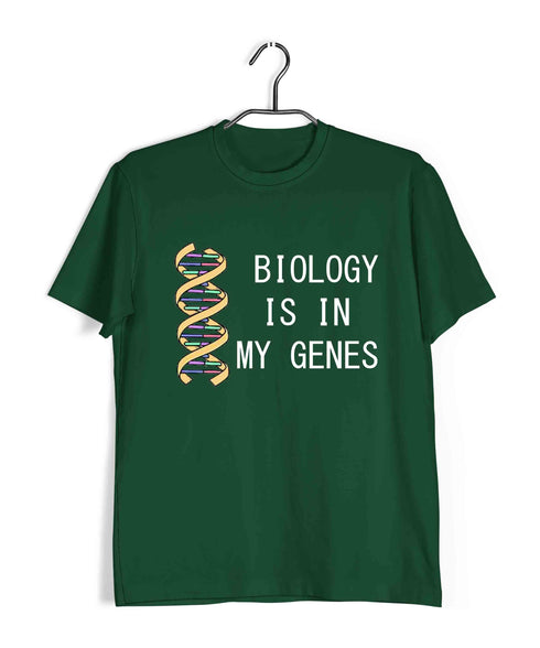 Science Nerd Biology Biology is in my Genes Custom Printed Graphic Design T-Shirt for Women