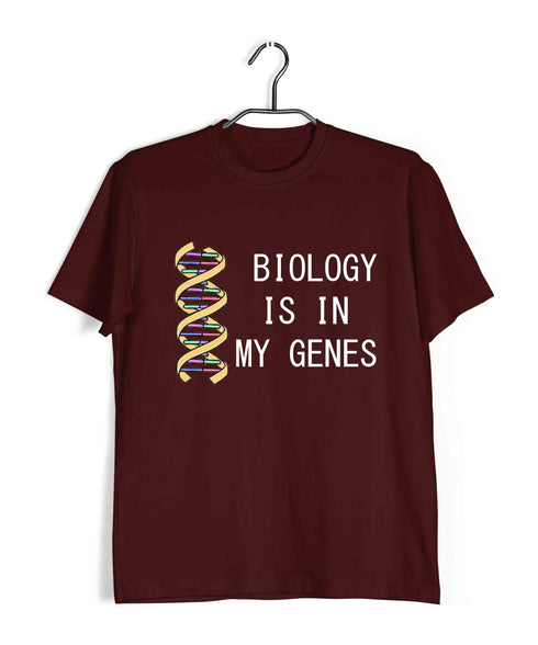 Science Nerd Biology Biology is in my Genes Custom Printed Graphic Design T-Shirt for Men
