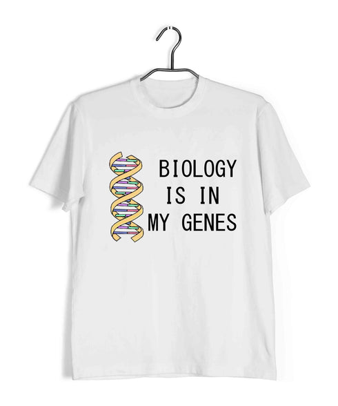 Science Nerd Biology Biology is in my Genes Custom Printed Graphic Design T-Shirt for Men