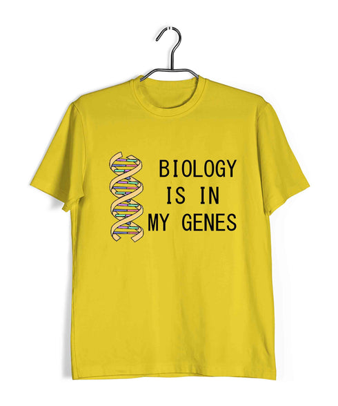 Science Nerd Biology Biology is in my Genes Custom Printed Graphic Design T-Shirt for Men