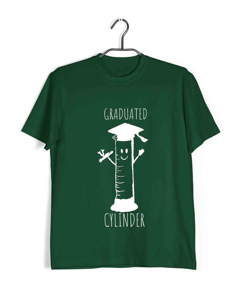 Science Nerd Biology Graduated Cylinder Custom Printed Graphic Design T-Shirt for Men