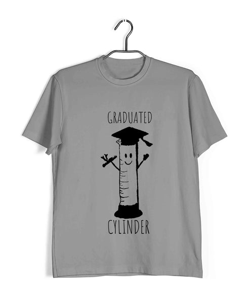 Science Nerd Biology Graduated Cylinder Custom Printed Graphic Design T-Shirt for Men