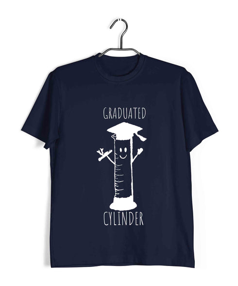 Science Nerd Biology Graduated Cylinder Custom Printed Graphic Design T-Shirt for Men