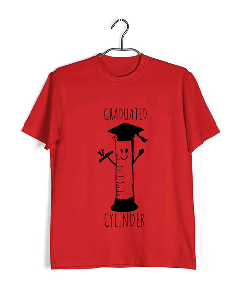 Science Nerd Biology Graduated Cylinder Custom Printed Graphic Design T-Shirt for Men