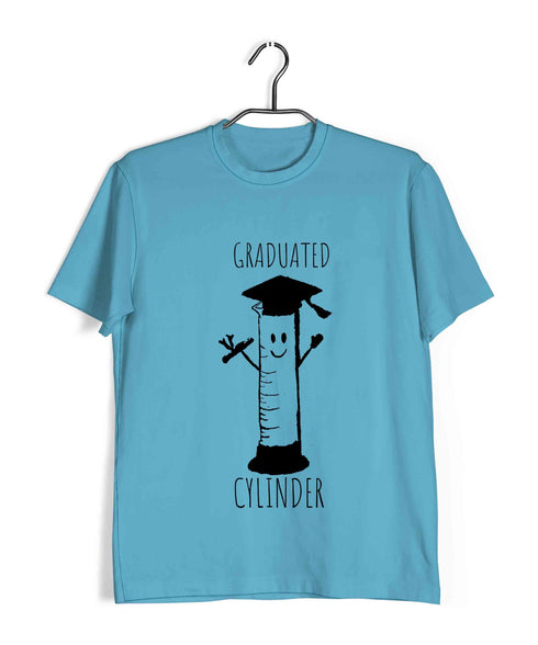 Science Nerd Biology Graduated Cylinder Custom Printed Graphic Design T-Shirt for Men