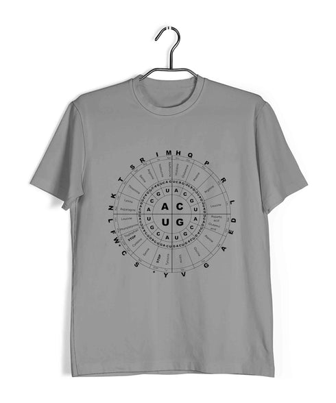 Science Nerd Biology DNA Chart diagram Custom Printed Graphic Design T-Shirt for Men