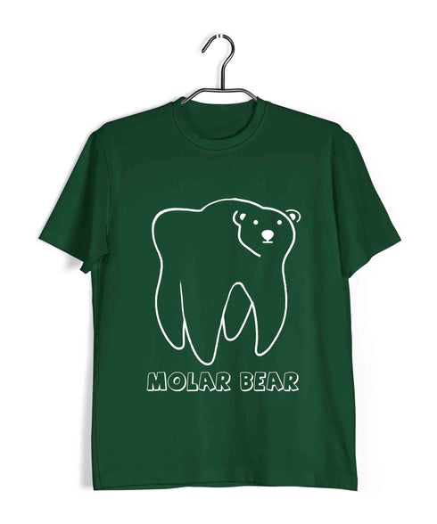 Dentist Medicine Dentist Molar Bear Custom Printed Graphic Design T-Shirt for Men
