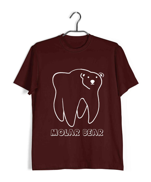 Dentist Medicine Dentist Molar Bear Custom Printed Graphic Design T-Shirt for Men