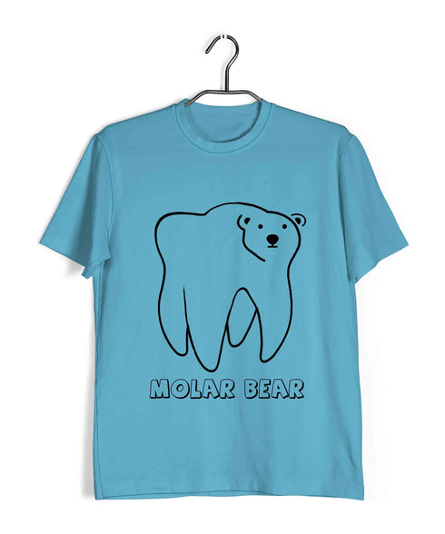 Dentist Medicine Dentist Molar Bear Custom Printed Graphic Design T-Shirt for Men
