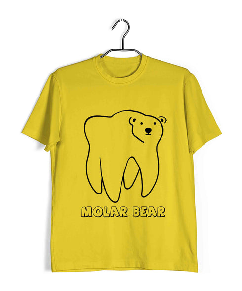 Dentist Medicine Dentist Molar Bear Custom Printed Graphic Design T-Shirt for Men