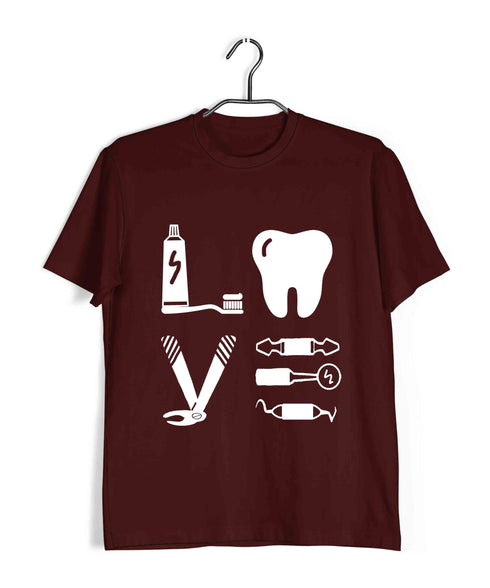 Dentist Medicine Dentist Love Custom Printed Graphic Design T-Shirt for Men