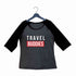 Travel Wanderlust Travel Buddies Custom Printed Graphic Design Raglan T-Shirt for Women