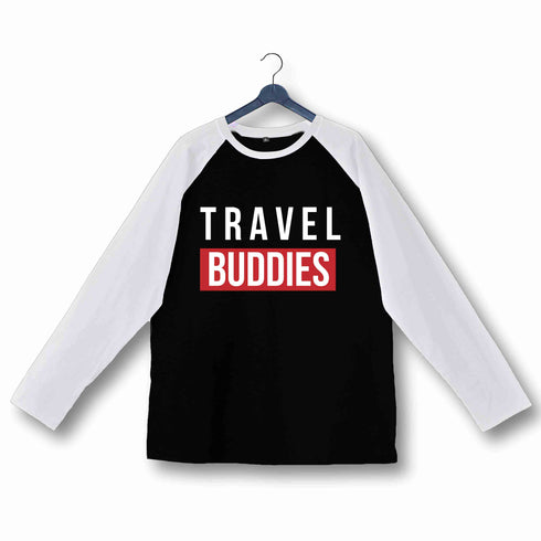 Travel Wanderlust Travel Buddies Custom Printed Graphic Design Raglan T-Shirt for Women