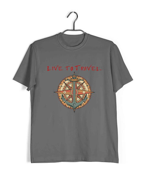 Wanderlust Travel Travel LIVE TO TRAVEL, TRAVEL TO LIVE Custom Printed Graphic Design T-Shirt for Women