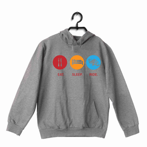 Biker Travel Wanderlust Eat Sleep Ride UNISEX HOODIE Sweatshirts