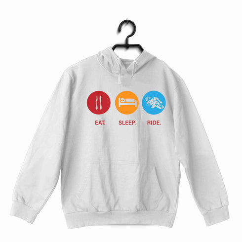 Biker Travel Wanderlust Eat Sleep Ride UNISEX HOODIE Sweatshirts